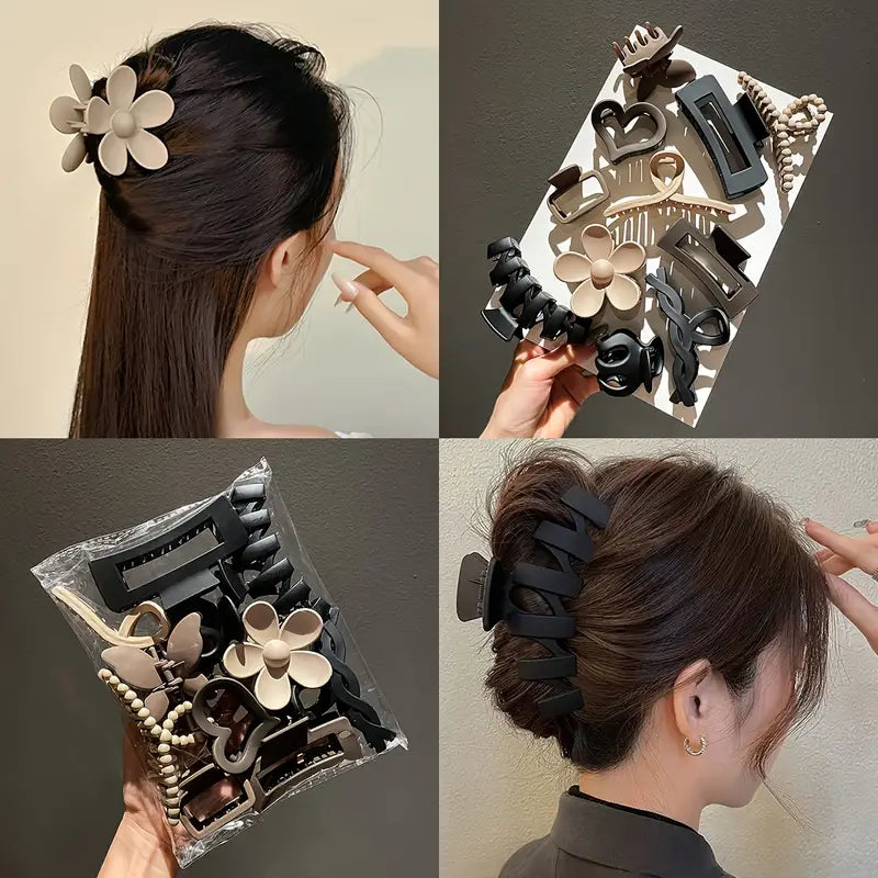 Women head bun hair claws